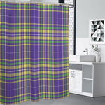 Mardi Gras Tartan Plaid Pattern Print Premium Shower Curtain