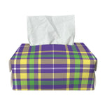 Mardi Gras Tartan Plaid Pattern Print Rectangle Tissue Box Cover