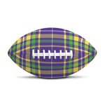 Mardi Gras Tartan Plaid Pattern Print Rugby Ball