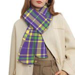 Mardi Gras Tartan Plaid Pattern Print Scarf