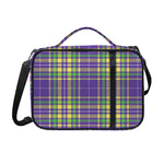 Mardi Gras Tartan Plaid Pattern Print Shoulder Strap Bible Bag