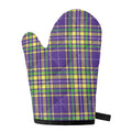 Mardi Gras Tartan Plaid Pattern Print Single Oven Mitt