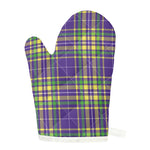 Mardi Gras Tartan Plaid Pattern Print Single Oven Mitt