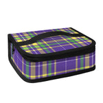 Mardi Gras Tartan Plaid Pattern Print Small Lunch Bag