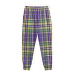 Mardi Gras Tartan Plaid Pattern Print Sweatpants