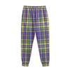 Mardi Gras Tartan Plaid Pattern Print Sweatpants