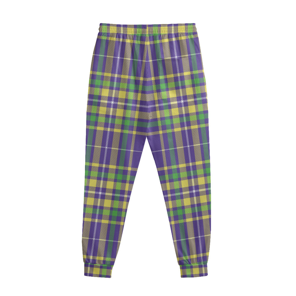 Mardi Gras Tartan Plaid Pattern Print Sweatpants