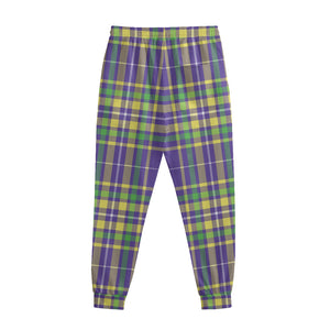 Mardi Gras Tartan Plaid Pattern Print Sweatpants