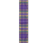 Mardi Gras Tartan Plaid Pattern Print Table Runner