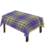 Mardi Gras Tartan Plaid Pattern Print Tablecloth
