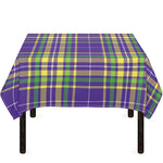 Mardi Gras Tartan Plaid Pattern Print Tablecloth