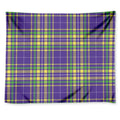 Mardi Gras Tartan Plaid Pattern Print Tapestry