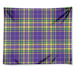 Mardi Gras Tartan Plaid Pattern Print Tapestry
