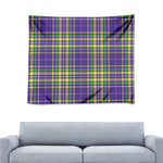 Mardi Gras Tartan Plaid Pattern Print Tapestry