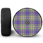 Mardi Gras Tartan Plaid Pattern Print Tire Cover With Camera Hole