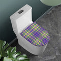 Mardi Gras Tartan Plaid Pattern Print Toilet Lid Cover