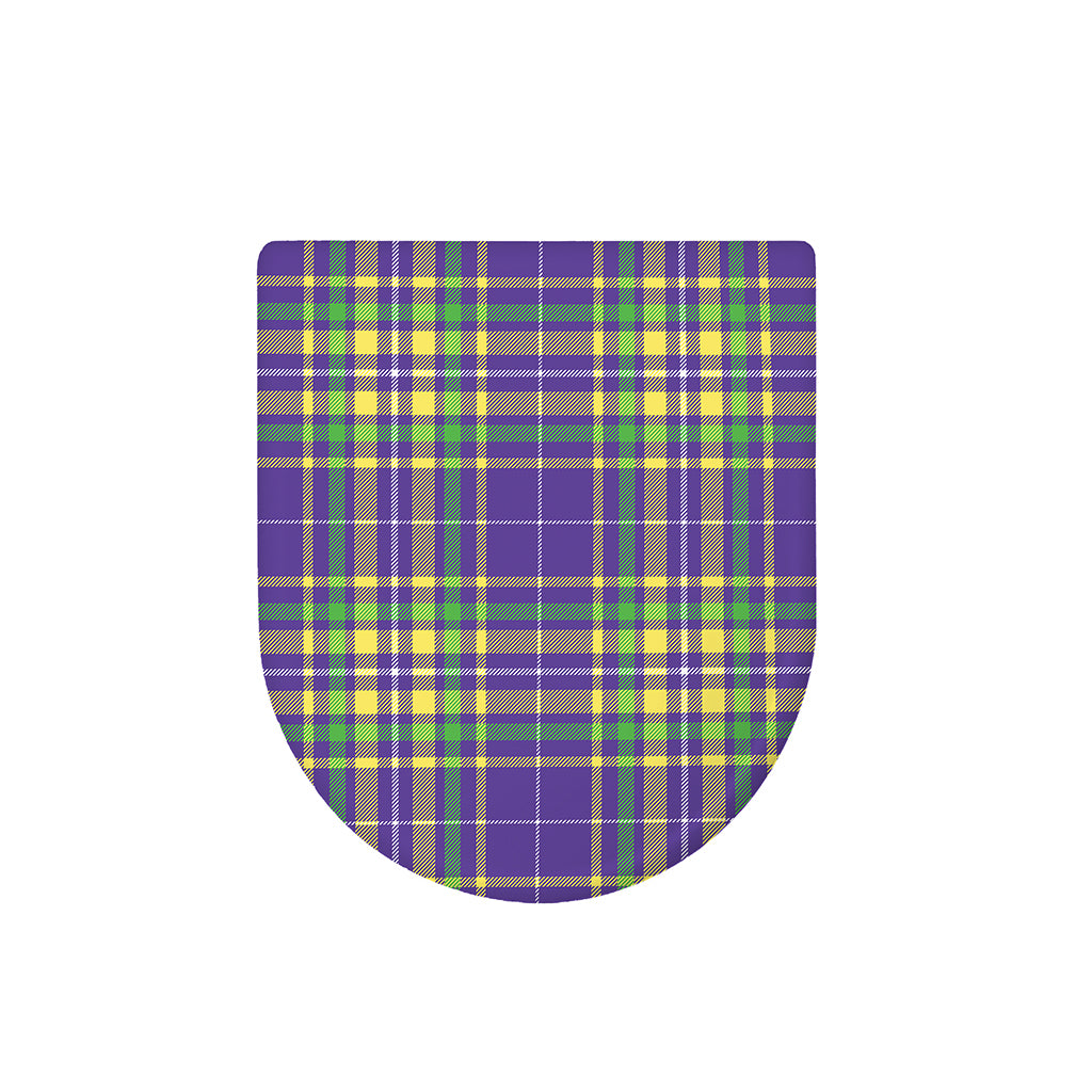 Mardi Gras Tartan Plaid Pattern Print Toilet Lid Cover