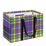 Mardi Gras Tartan Plaid Pattern Print Utility Tote Bag