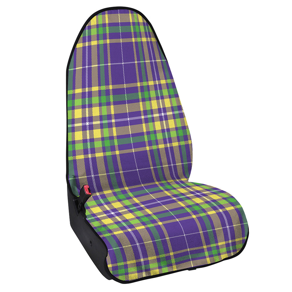 Mardi Gras Tartan Plaid Pattern Print Waterproof Car Seat Cover