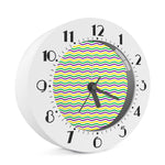 Mardi Gras Wave Pattern Print Alarm Clock