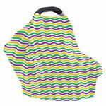 Mardi Gras Wave Pattern Print Baby Seat Cover