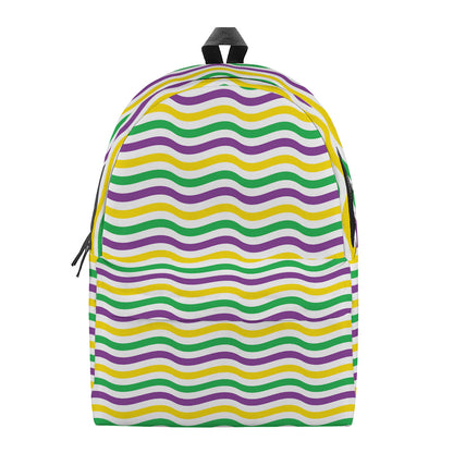 Mardi Gras Wave Pattern Print Backpack