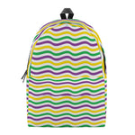 Mardi Gras Wave Pattern Print Backpack