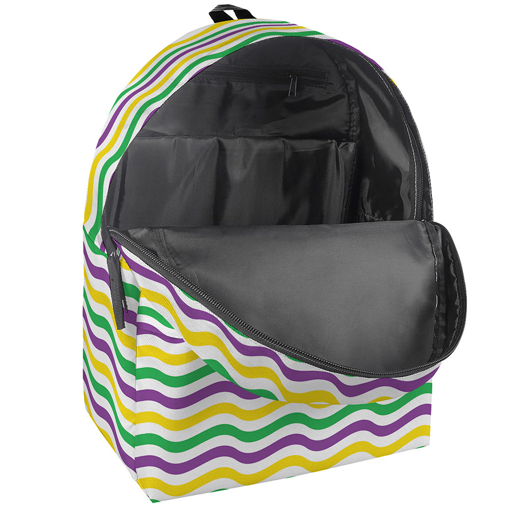 Mardi Gras Wave Pattern Print Backpack
