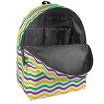 Mardi Gras Wave Pattern Print Backpack