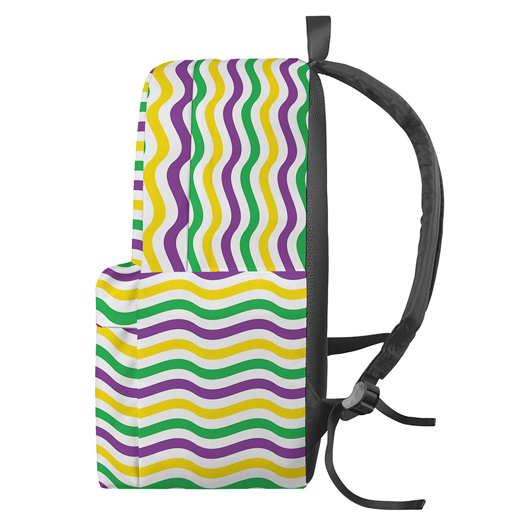Mardi Gras Wave Pattern Print Backpack