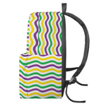 Mardi Gras Wave Pattern Print Backpack