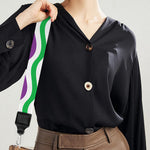 Mardi Gras Wave Pattern Print Bag Strap