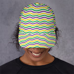 Mardi Gras Wave Pattern Print Baseball Cap