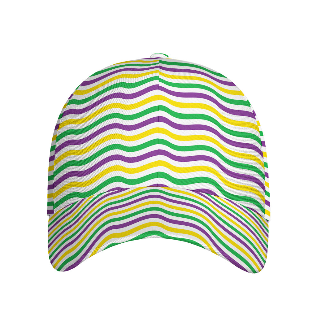 Mardi Gras Wave Pattern Print Baseball Cap