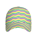 Mardi Gras Wave Pattern Print Baseball Cap