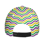 Mardi Gras Wave Pattern Print Baseball Cap