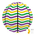 Mardi Gras Wave Pattern Print Basketball