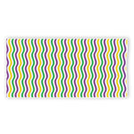 Mardi Gras Wave Pattern Print Beach Towel