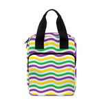 Mardi Gras Wave Pattern Print Bible Tote Bag