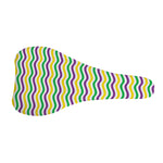 Mardi Gras Wave Pattern Print Bicycle Seat Cover