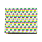 Mardi Gras Wave Pattern Print Bifold Wallet