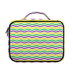 Mardi Gras Wave Pattern Print Briefcase Bible Bag
