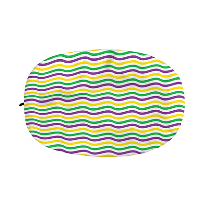 Mardi Gras Wave Pattern Print Car Side Mirror Covers
