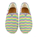 Mardi Gras Wave Pattern Print Casual Shoes