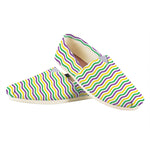 Mardi Gras Wave Pattern Print Casual Shoes