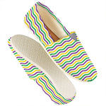 Mardi Gras Wave Pattern Print Casual Shoes