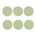 Mardi Gras Wave Pattern Print Coaster Set