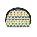 Mardi Gras Wave Pattern Print Coin Purse