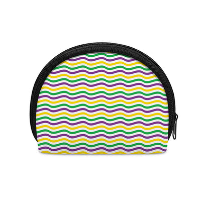 Mardi Gras Wave Pattern Print Coin Purse