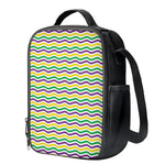 Mardi Gras Wave Pattern Print Crossbody Lunch Bag